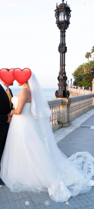 Hermoso Vestido de Novia Blanco roto