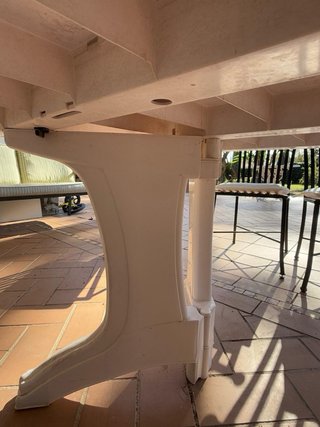 Mesa de jardín grande desmontable