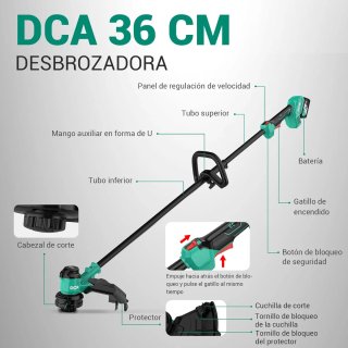 Desbrozadora DCA 2 en 1 a Batería