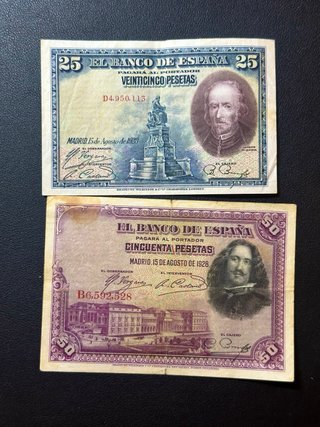 Lote Siglo  XX: Monedas, Billetes y Documentos