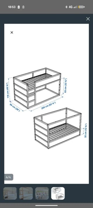 Cama IKEA tipo casita madera