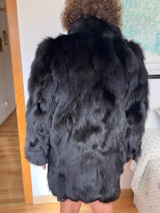 Abrigo Piel Zorro Negro El Corte Inglés