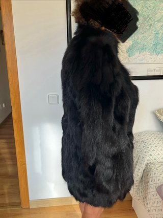 Abrigo Piel Zorro Negro El Corte Inglés