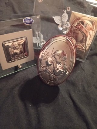 Set 4 Quadretti Sacri Creazioni Argento