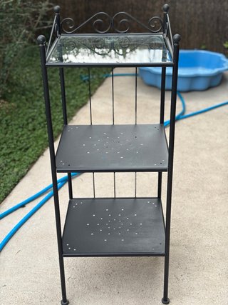 Estantería forja negra con cristal