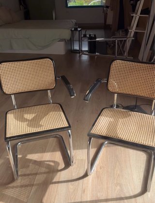 Silla Cesca Metal y Rattan