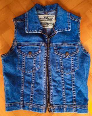 Chaleco vaquero azul talla S