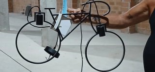 Lámpara diseño bicicleta metal