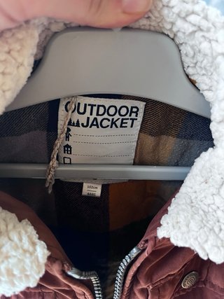 Chaqueta niño 4 años/102cm marrón forro sherpa