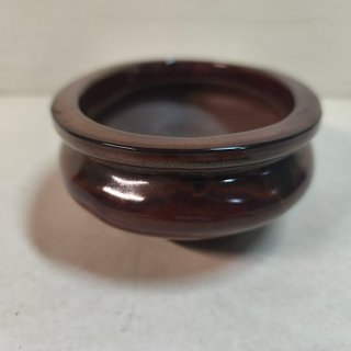 Maceta Bonsái Oval Marrón Brillo 18x12x8