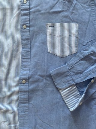 Camisa CTF Hombre Azul y Blanco