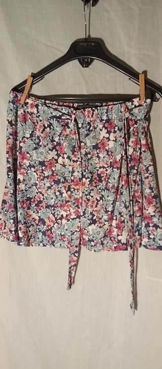 Falda floral mujer