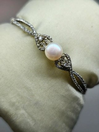 Pulsera Plata 925 Perla Automática
