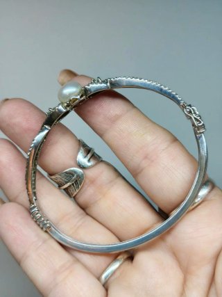 Pulsera Plata 925 Perla Automática