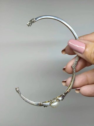 Pulsera Plata 925 Perla Automática