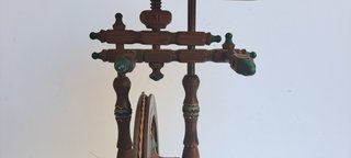 Lampada Vintage Anri a Forma di Arcolaio / Filatoi