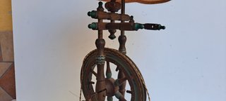Lampada Vintage Anri a Forma di Arcolaio / Filatoi