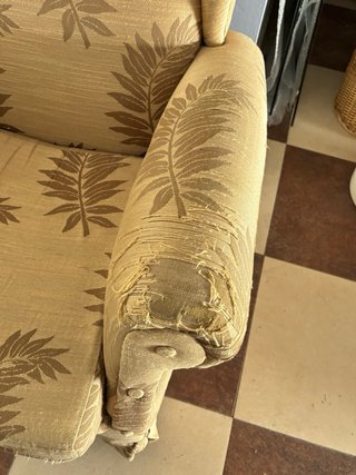 Sillón individual tela estampado
