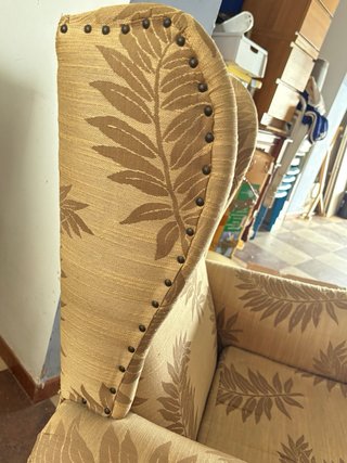 Sillón individual tela estampado