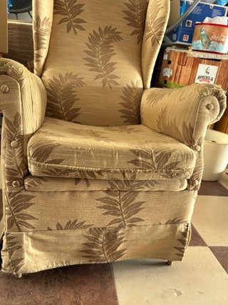 Sillón individual tela estampado
