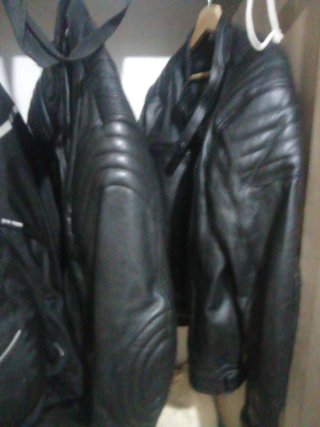 2 Chaquetas Cuero Moto Hombre Negra