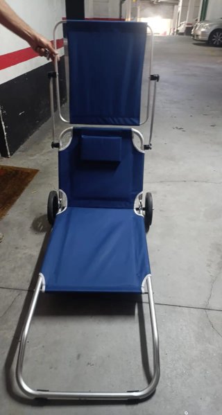 Silla de playa plegable con ruedas