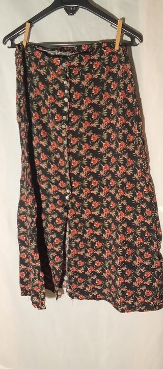 Falda larga estampada floral