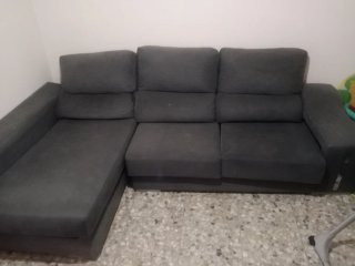 Sofá Chaiselongue Gris Convertible