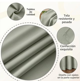 Cortinas opacas verdes
