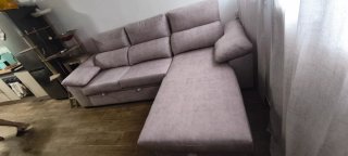 Sofá Chaise Longue XL con Canapé y Sofá Cama