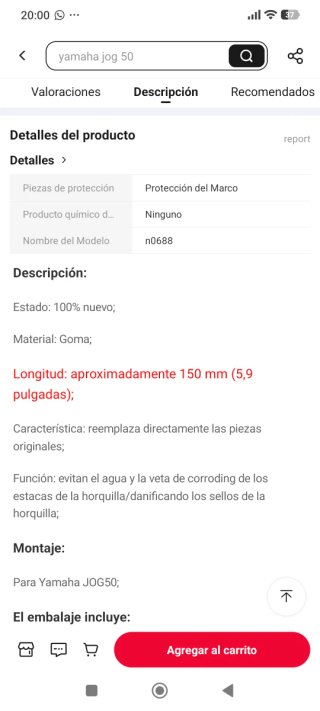 Guardapolvos Amortiguador Yamaha