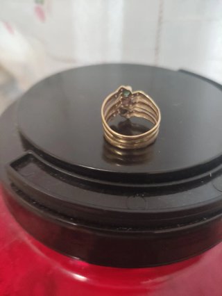 Anillo Oro 18k con Zafiro, Rubí y Esmeralda