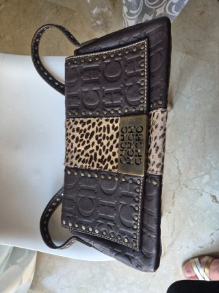 Bolso Carolina Herrera Marrón y Multicolor