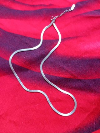 Collar cadena serpiente plateado
