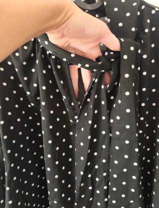 Blusa negra lunares blancos negra talla 3XL