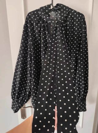 Blusa negra lunares blancos negra talla 3XL