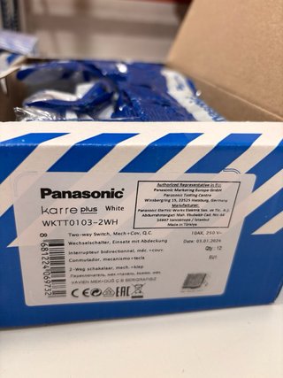 12 Interruptores Panasonic Blancos