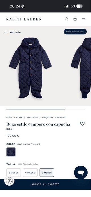 Buzo Ralph Lauren bebé niña rosa