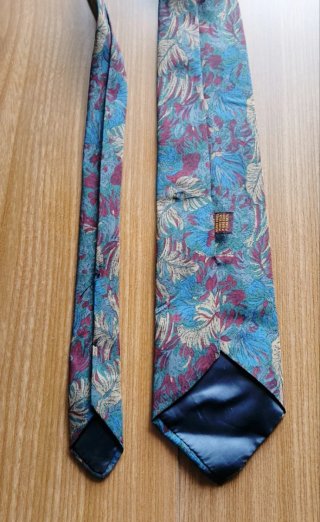 Set due cravatte sartoriali uomo vintage, seta