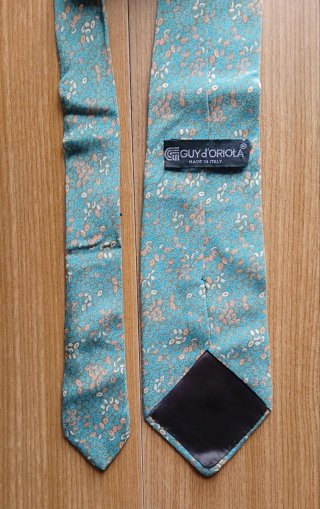 Set due cravatte sartoriali uomo vintage, seta