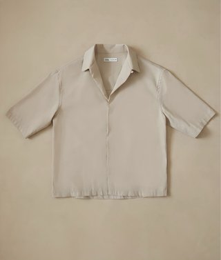 Camicia - Beige - Zara - Taglia S - Oversize Fit