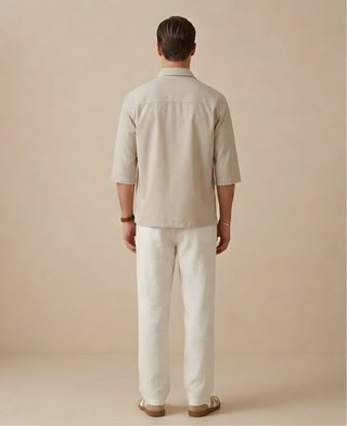 Camicia - Beige - Zara - Taglia S - Oversize Fit