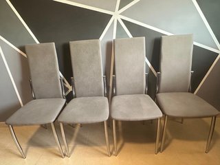 Sillas de comedor grises (4 unidades)