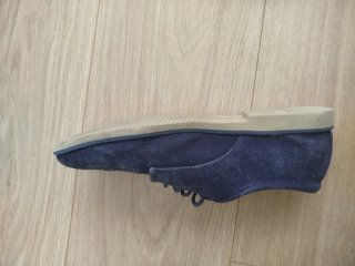 Zapatos de ante azul marino con cordones