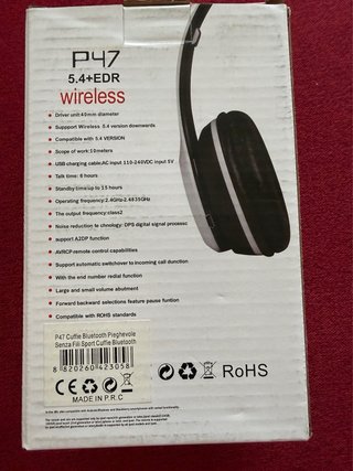 Cuffie Wireless P47 5.4+EDR