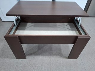 Mesa de Centro Elevable Color Wengué,