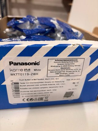 12 Pulsadores Timbre Panasonic Blancos