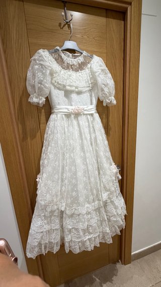 Vestido de Comunión Blanco Encaje