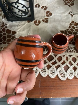 Conjunto 4 Canecas Decorativas Barro