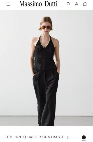 Top punto halter XS', S' Massimo Dutti